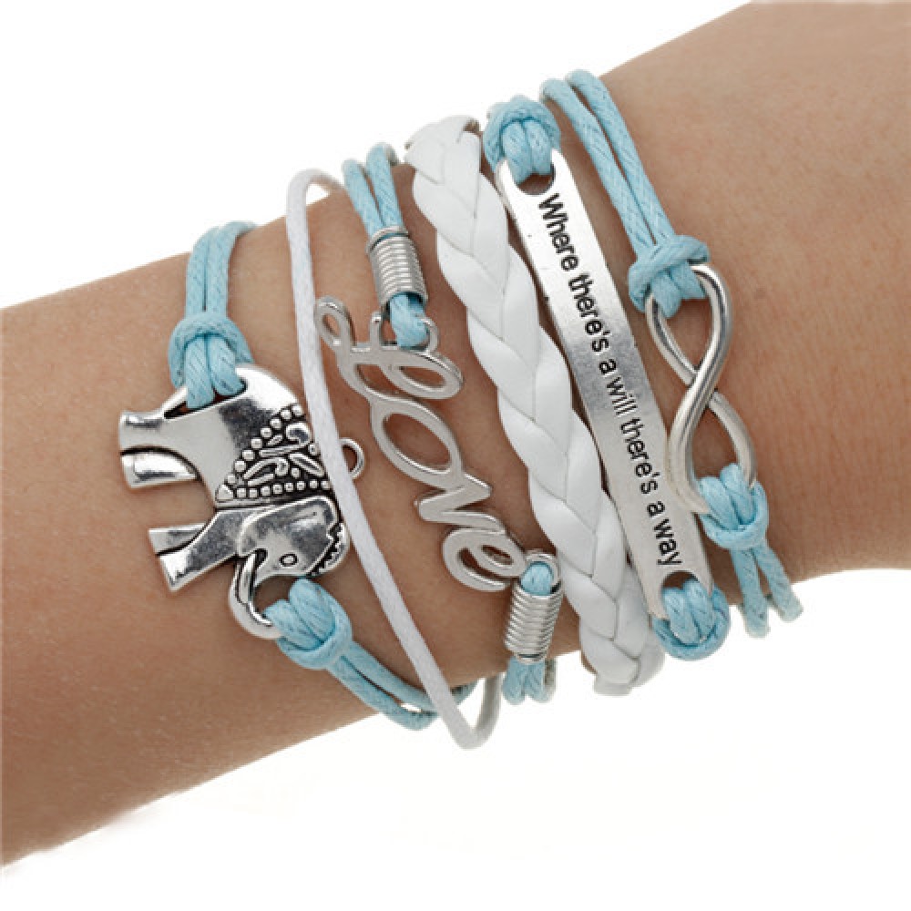 Armband sweet elephant - Hellblau