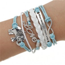 Bracelet sweet elephant - Bleu clair