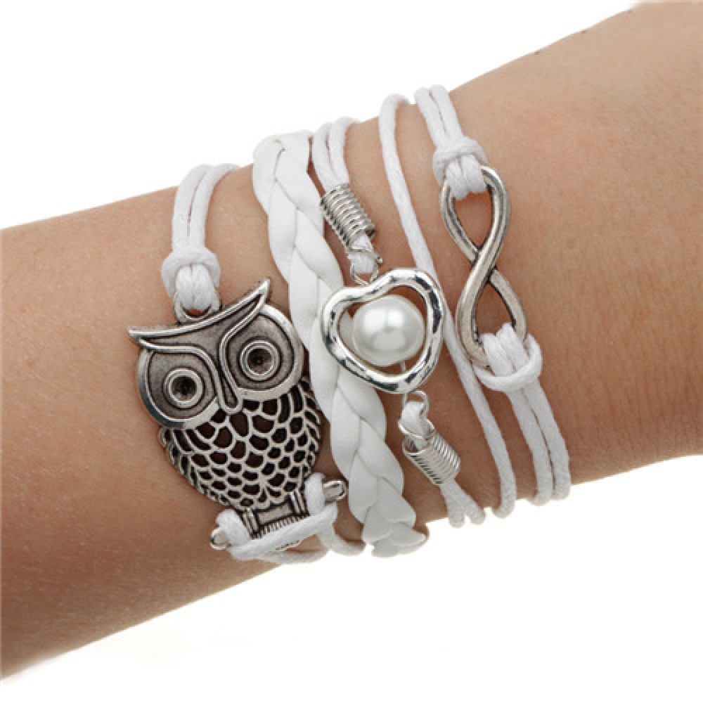 Bracelet sweet owl - Blanc