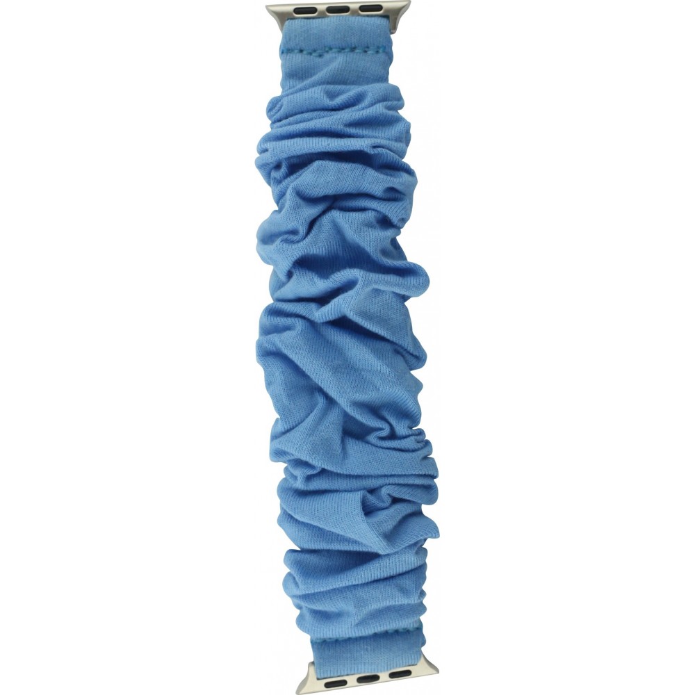 Bracelet tissu chouchous bleu - Apple Watch 42mm / 44mm / 45mm