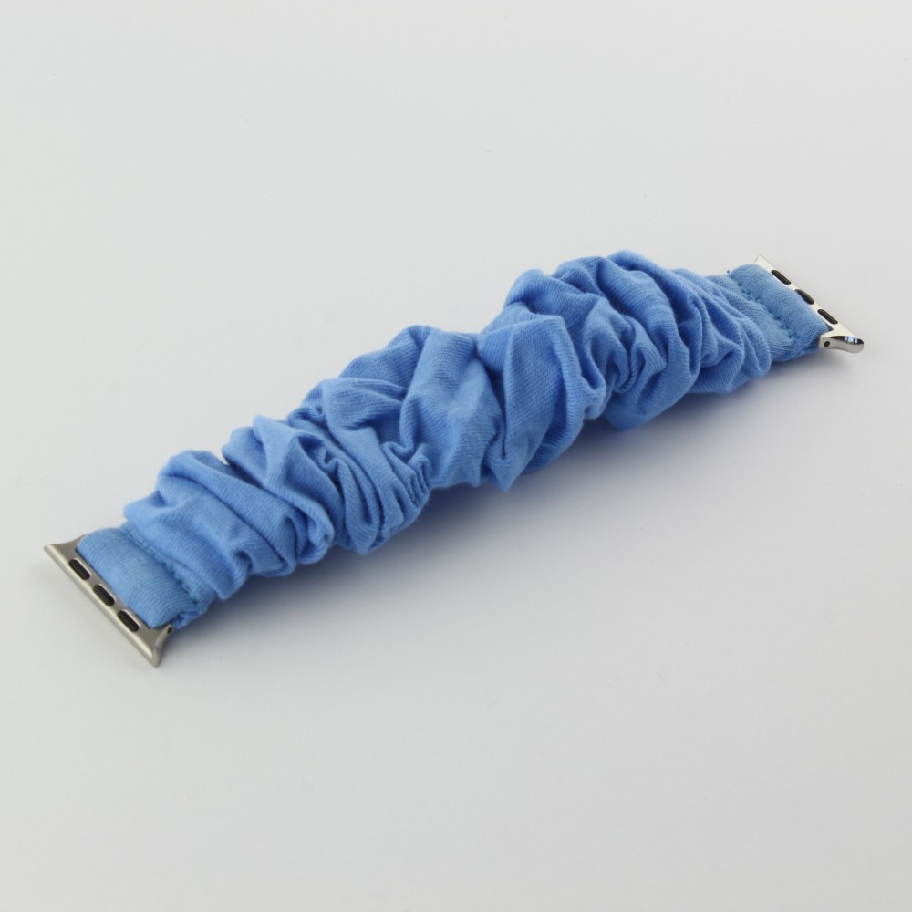 Bracelet tissu chouchous bleu - Apple Watch 42mm / 44mm / 45mm