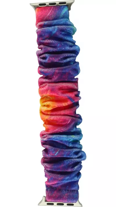 Bracelet tissu chouchous dégradé bleu violet - Apple Watch 38mm / 40mm / 41mm