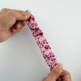 Bracelet tissu chouchous fleurs rose - Apple Watch 42mm / 44mm / 45mm
