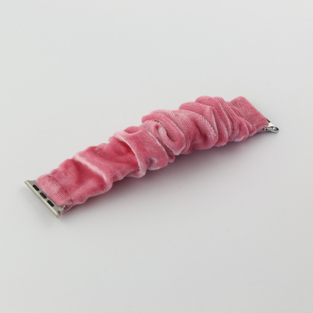 Bracelet tissu chouchous rose - Apple Watch 42mm / 44mm / 45mm