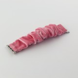 Bracelet tissu chouchous rose - Apple Watch 42mm / 44mm / 45mm