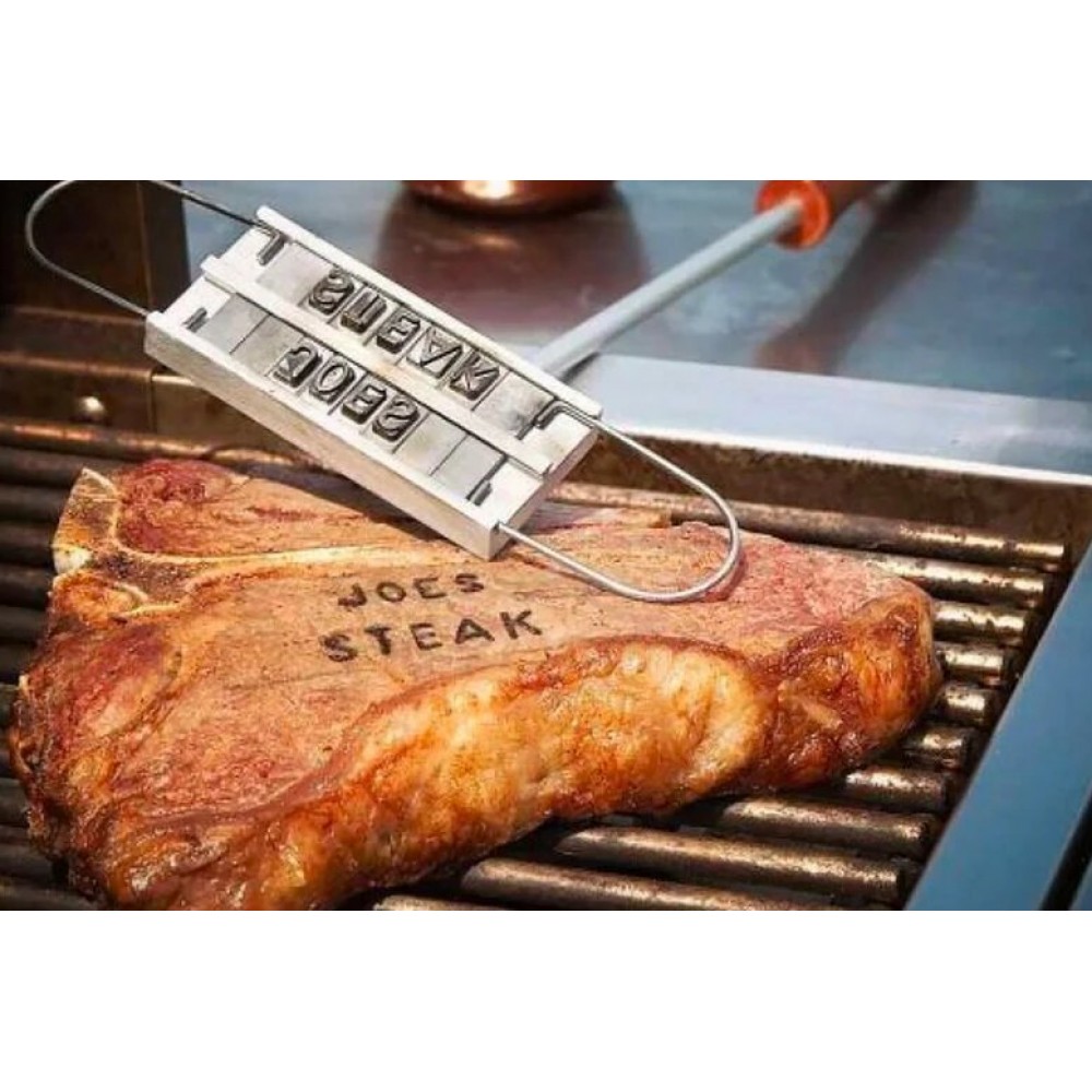 Fer à marquer viande et légumes pour gril - Branding Iron Cow-boy BBQ à l'américaine