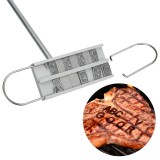 Grill Fleisch / Gemüse Brandeisen - Cowboy Branding Iron American Style BBQ 