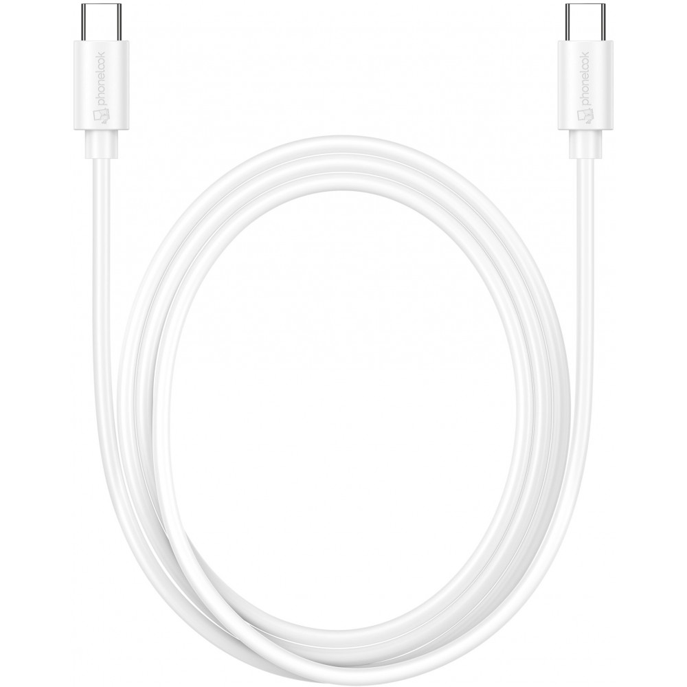 Câble (1 m) USB-C vers USB-C - PhoneLook - Blanc