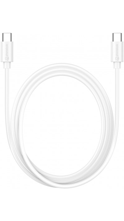Câble (1 m) USB-C vers USB-C - PhoneLook - Blanc