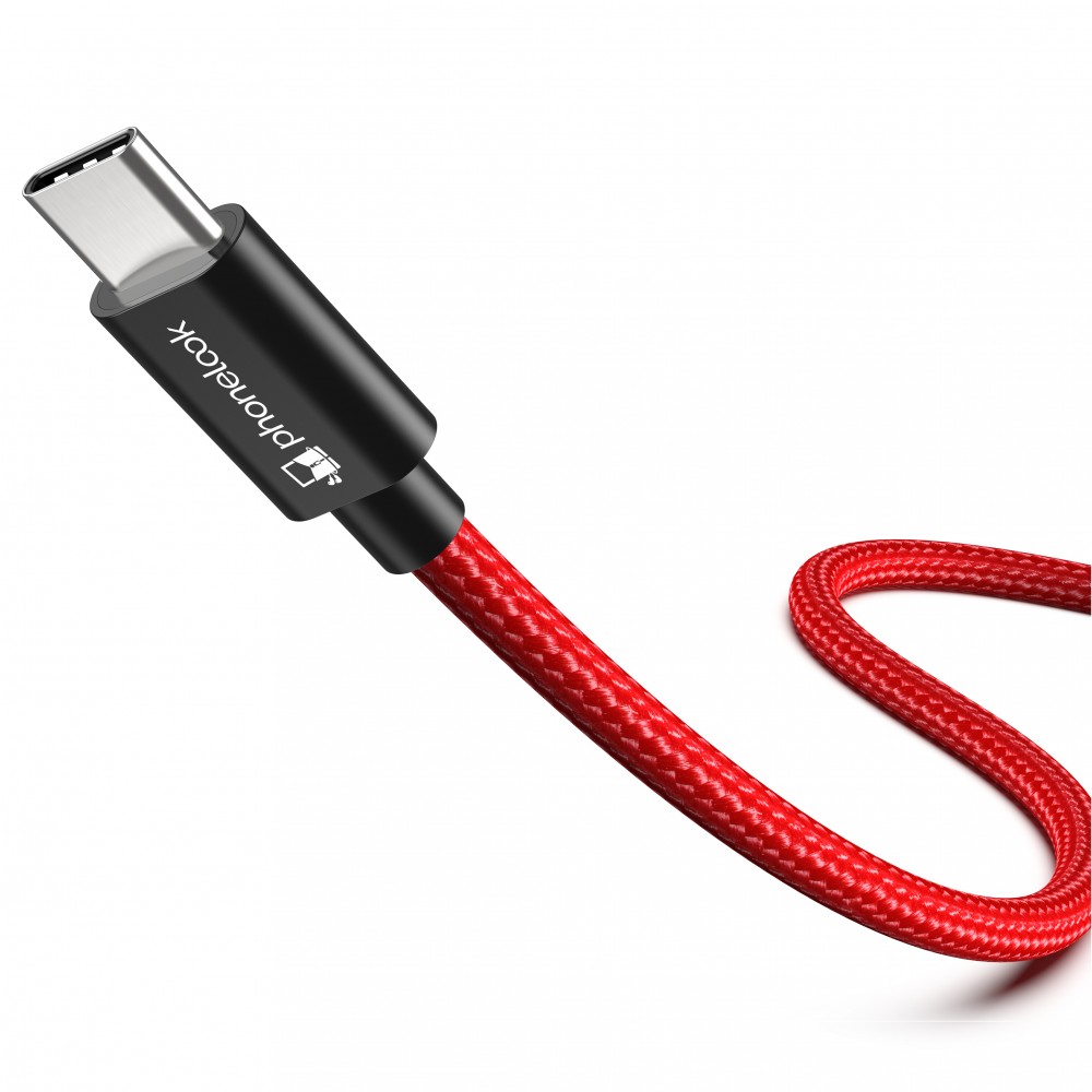 Câble chargeur (50cm) USB-C vers USB-A - Nylon PhoneLook