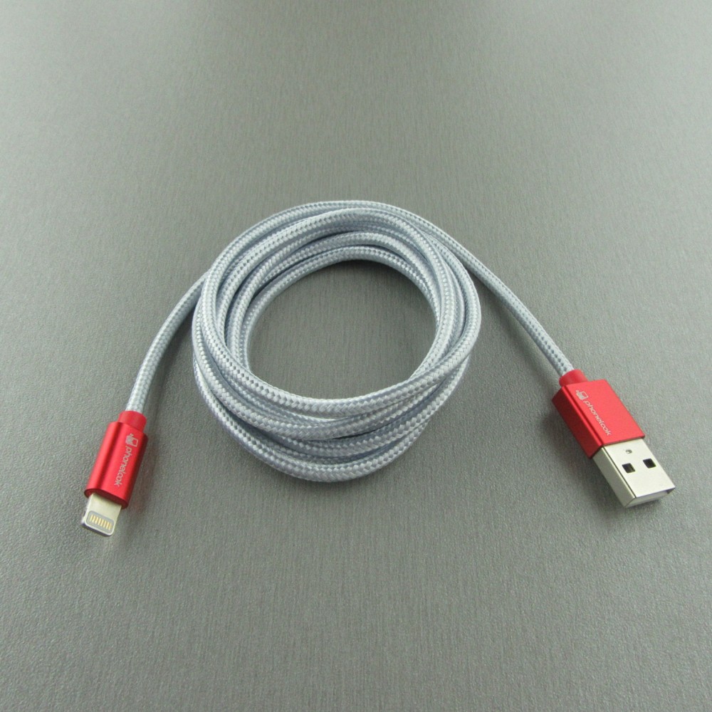 Lightning Kabel (1.5 m) iPhone auf USB - Nylon silber PhoneLook