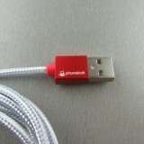 Lightning Kabel (1.5 m) iPhone auf USB - Nylon silber PhoneLook