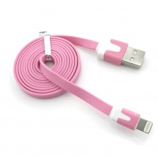 Lightning Kabel Flat Noodle (3m) hell- Rosa