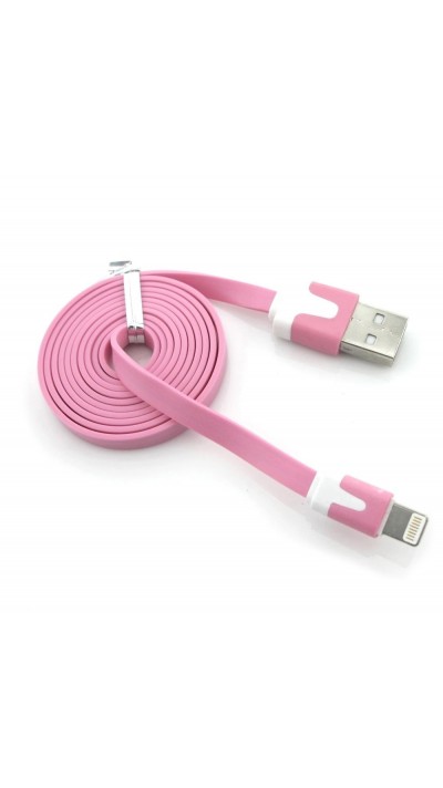 Lightning Kabel Flat Noodle (3m) hell- Rosa