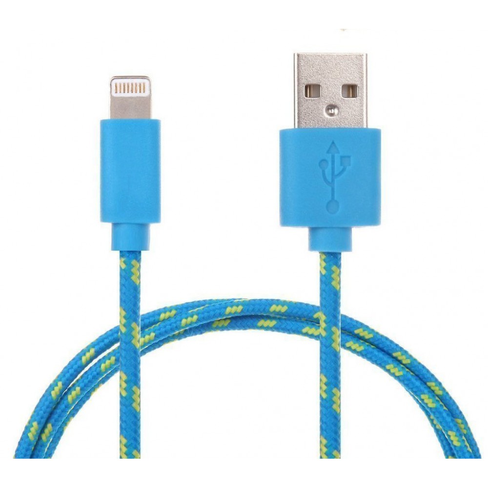Câble Lightning corde bleu iPhone