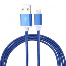 Câble iPhone (1 m) Lightning vers USB-A - Nylon metal - Bleu