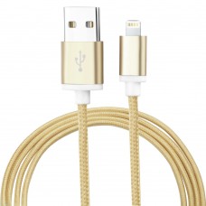 Câble iPhone (1.5 m) Lightning vers USB-A - Nylon metal - Or