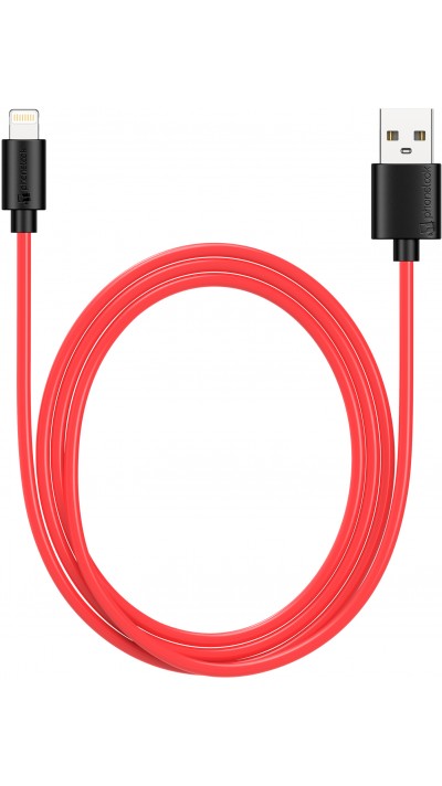 Câble iPhone (1 m) Lightning vers USB-A - PhoneLook noir/- Rouge