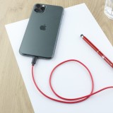 Câble iPhone (1 m) Lightning vers USB-A - PhoneLook noir/- Rouge