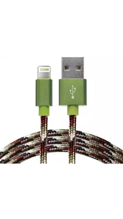 Câble iPhone (1 m) Lightning vers USB-A - Nylon camouflage