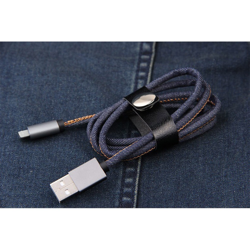 iPhone Ladekabel (1 m) Lightning auf USB-A - Denim Jeans Look