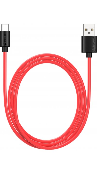 Ladekabel (1 m) USB-C auf USB-A - PhoneLook schwarz/- Rot