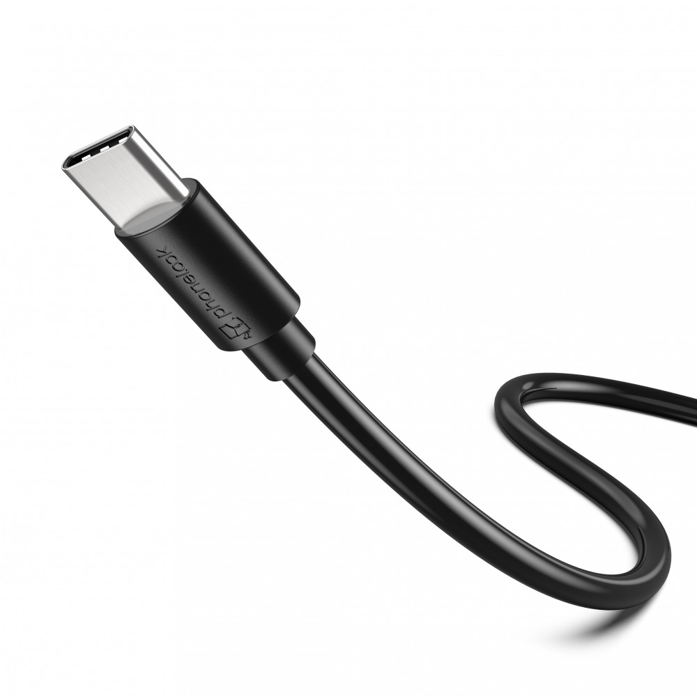 Ladekabel (30 cm) USB-C auf USB-A - PhoneLook - Schwarz