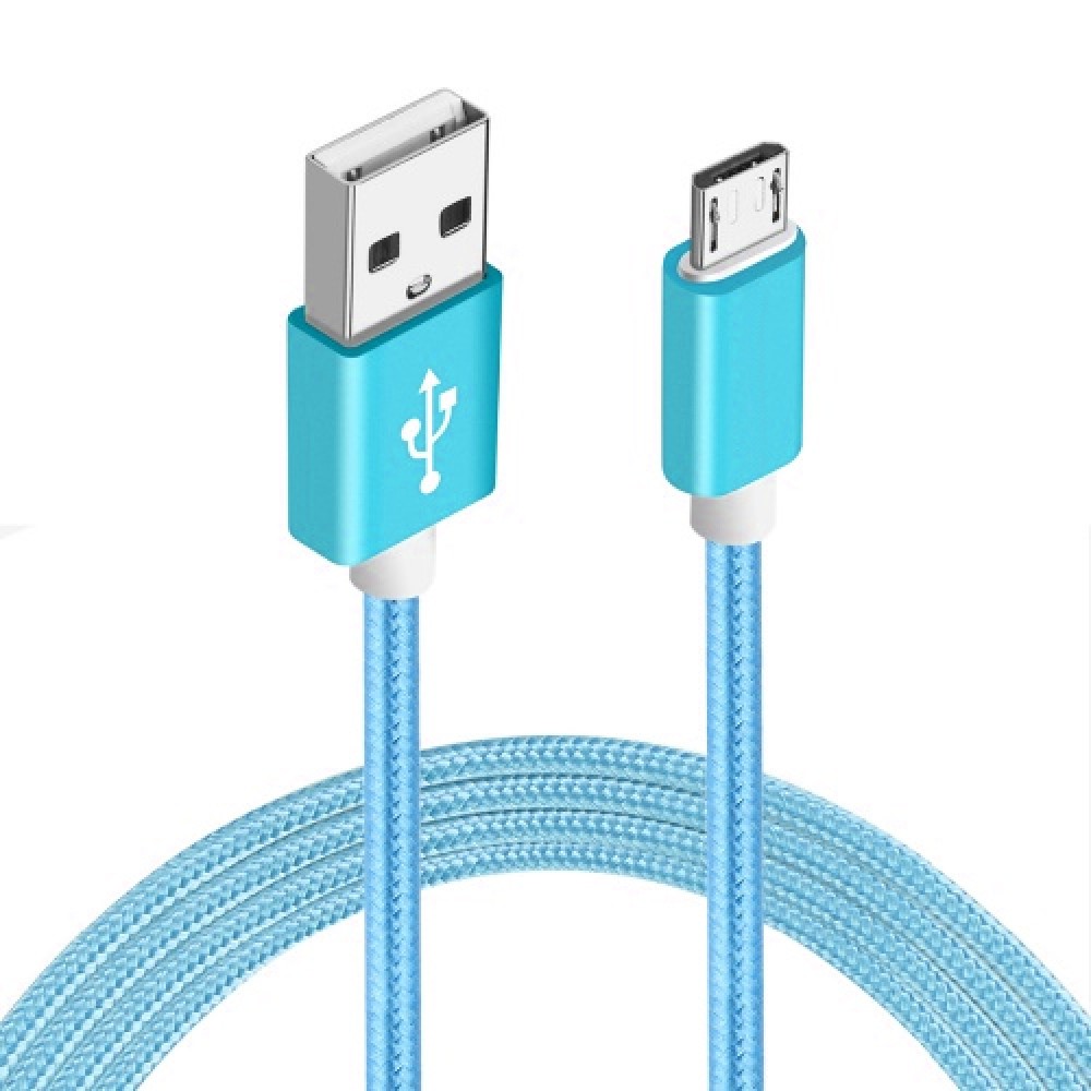 Ladekabel (1 m) USB-C auf USB-A - Nylon metal blau