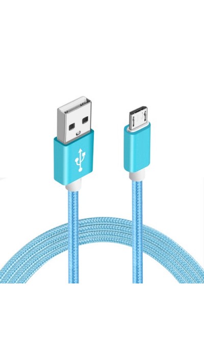 Ladekabel (1 m) USB-C auf USB-A - Nylon metal blau