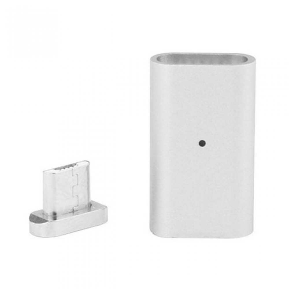 Câble chargeur (1 m) USB-C vers USB-A - Connecteur magnétique - Argent