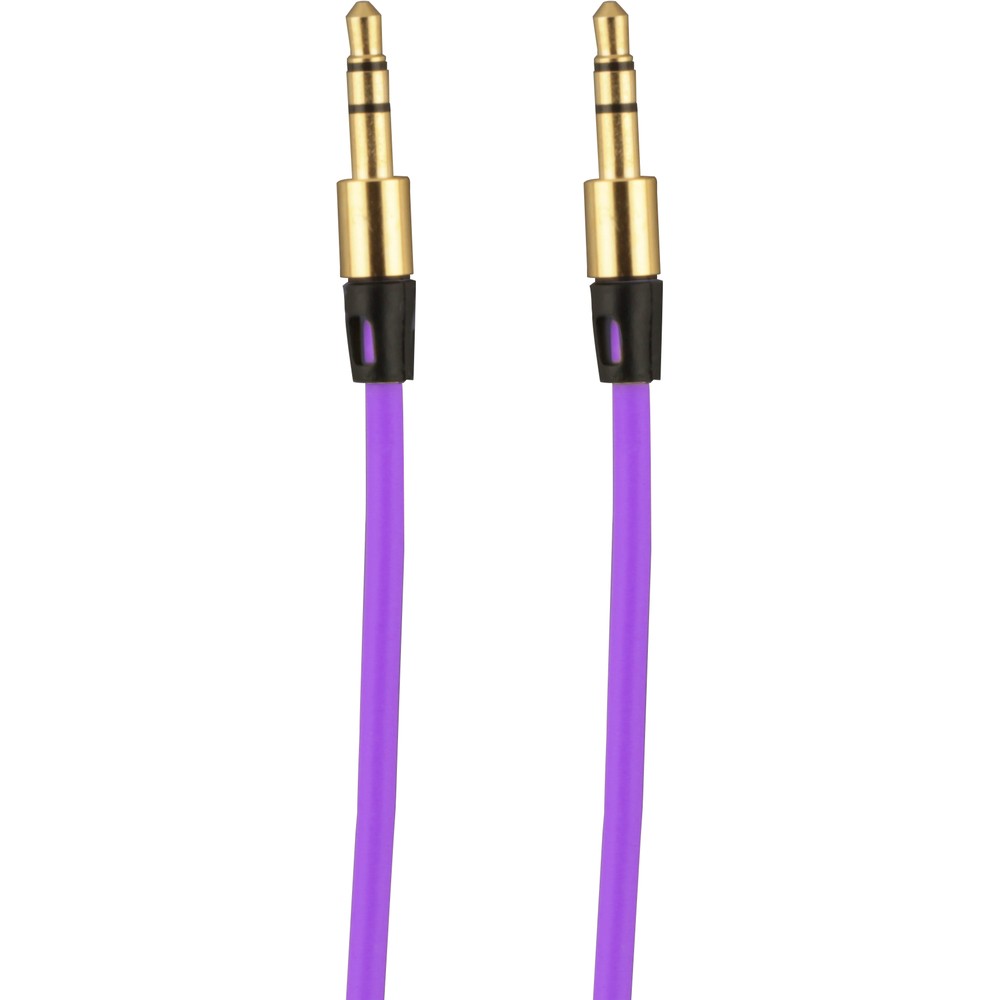 Stereo Kabel Doppelanschluss AUX 3.5 mm - Audio Stecker + 1 Meter - Lila