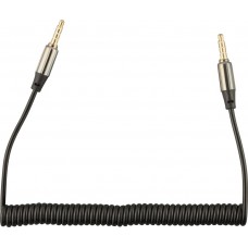 Doppelstecker Musik Kabel - Ausziehbar AUX 3.5 mm Klinken Anschluss - Schwarz