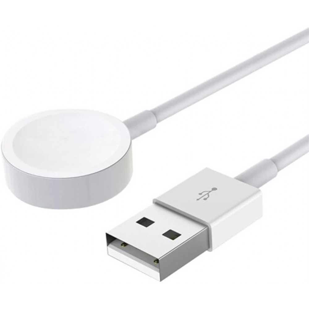 Câble de charge magnétique pour Apple Watch Smart Docking Station USB-A - Blanc