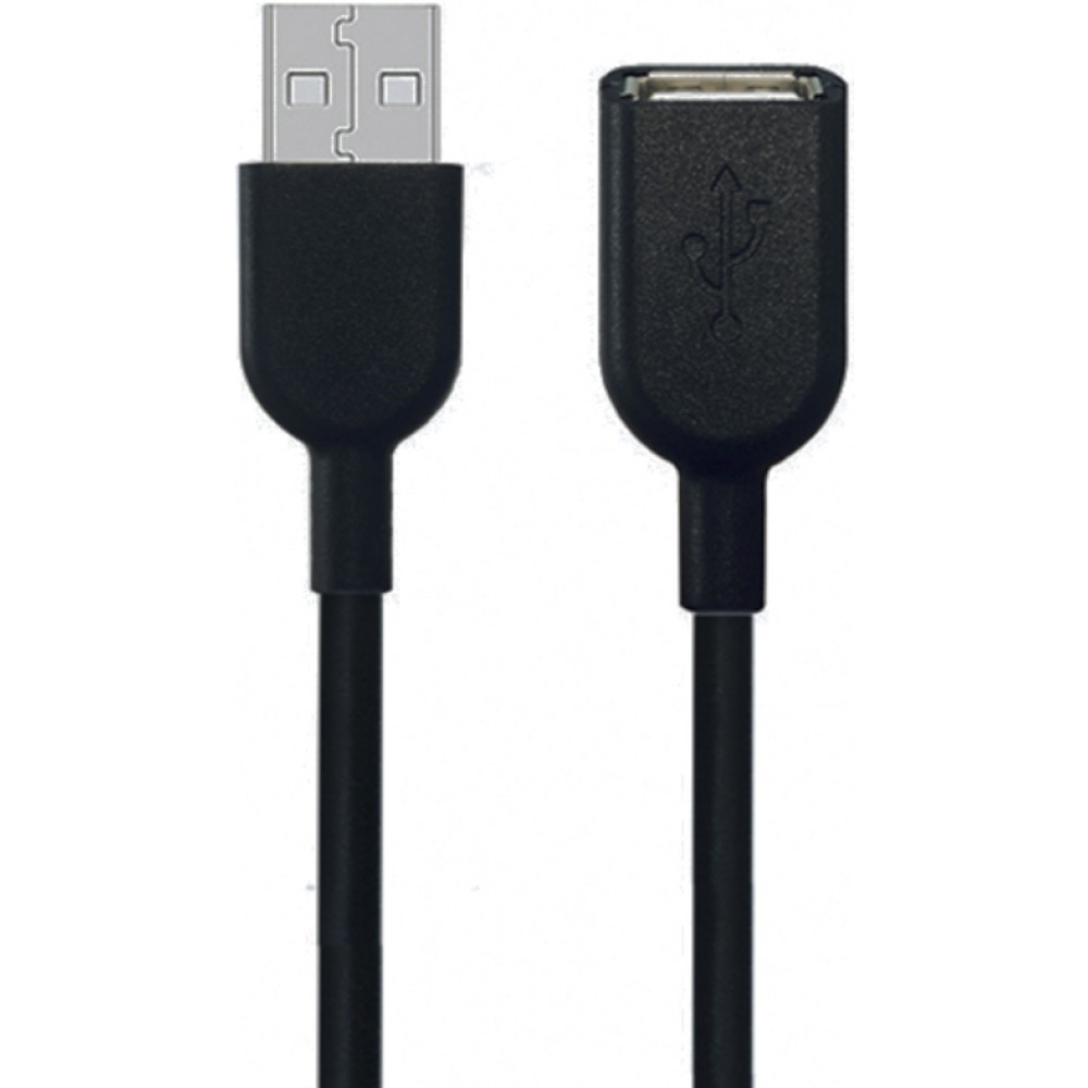 USB-A Verlängerungskabel (1M) mit USB-A Stecker - USB Stick Speicher - Schwarz