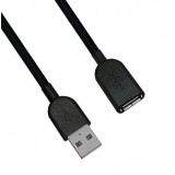 USB-A Verlängerungskabel (1M) mit USB-A Stecker - USB Stick Speicher - Schwarz