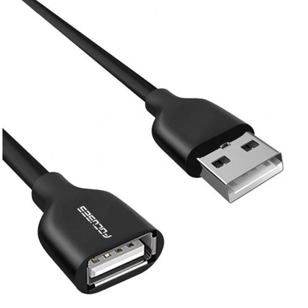 USB-A Verlängerungskabel (1M) mit USB-A Stecker - USB Stick Speicher - Schwarz