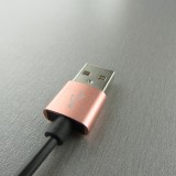 Ausziehbares und flexibles Handy Ladekabel - Micro-USB auf USB-A - Schwarz