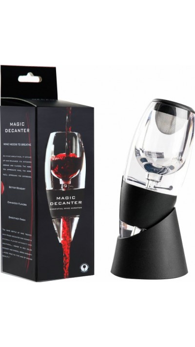 Magic Decanter - Bouchon aérateur pour vin - Noir