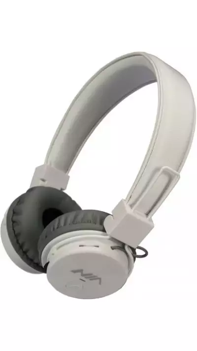 NIA X3 - Casque Bluetooth sans fil On-Ear basses profondes et connexion SD/AUX - Blanc