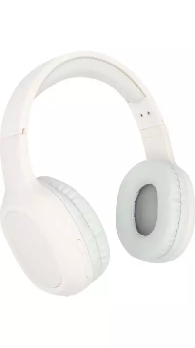 Casque Bluetooth sans fil V5.0 BT-8026 Headphones Basse stéréo On-Ear - Blanc