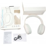 Casque Bluetooth sans fil V5.0 BT-8026 Headphones Basse stéréo On-Ear - Blanc