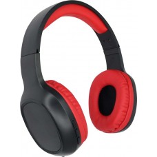 Casque Bluetooth sans fil V5.0 BT-8026 Headphones Basse stéréo On-Ear - Noir/rouge