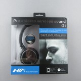 NIA Q1 Kabellose On-Ear Bluetooth Kopfhörer inkl. integriertem Mikrofon, superb 4in1 Sound Input - Schwarz