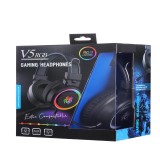 V5RGB - Professionelles Gamer-Headset mit RGB-LED-Licht für Computer, Xbox one und PS4, verstellbarer Bass Kabel Headset