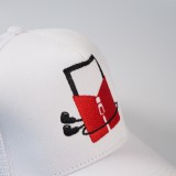 Casquette Trucker sportive - Casquette de baseball unisexe ajustable PhoneLook - Blanc