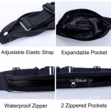 Sportgürtel mit 2 erweiterbaren Taschen für Handy + Zubehör, Joggen, Radfahren - Grün