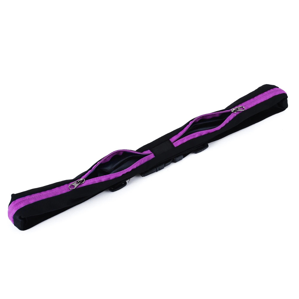 Ceinture de sport avec 2 poches extensibles pour téléphone + accessoires, jogging, vélo - Violet