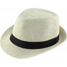 Chapeau panama stetson blanc cassé 