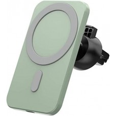 Chargeur magnétique sans fil pour voiture 15W pour Apple MagSafe - Vert