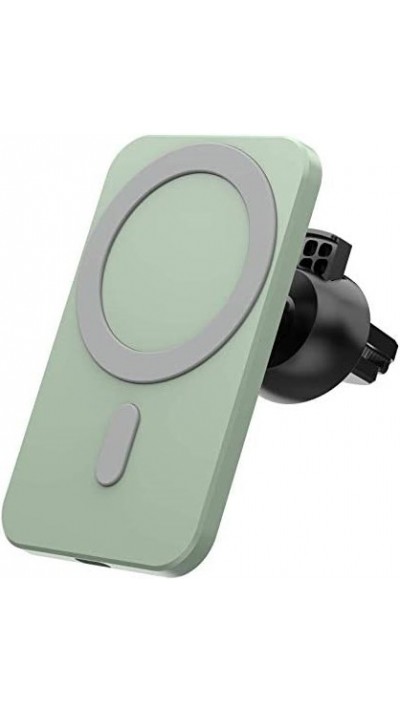 Chargeur magnétique sans fil pour voiture 15W pour Apple MagSafe - Vert